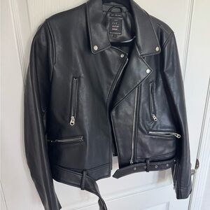 Zara Black Faux Leather Jacket
